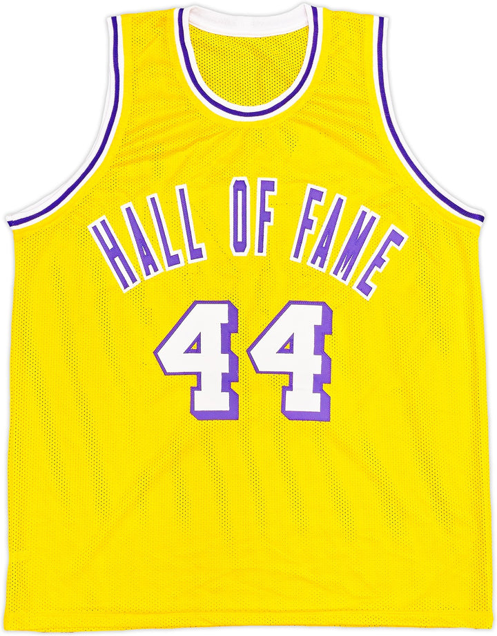 Los Angeles Lakers Jerry West Autographed Signed Yellow Jersey Beckett