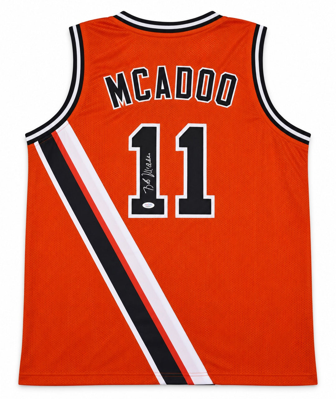 Bob McAdoo Signed Buffalo Braves Orange Jersey XL JSA Witness