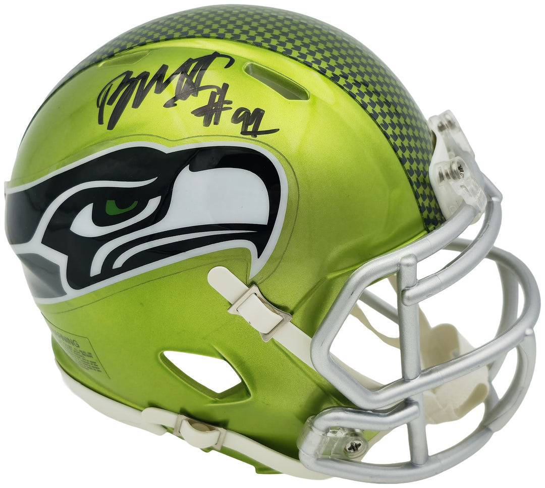 Byron Murphy II Signed Seattle Seahawks Flash Green Speed Mini Helmet MCS Holo