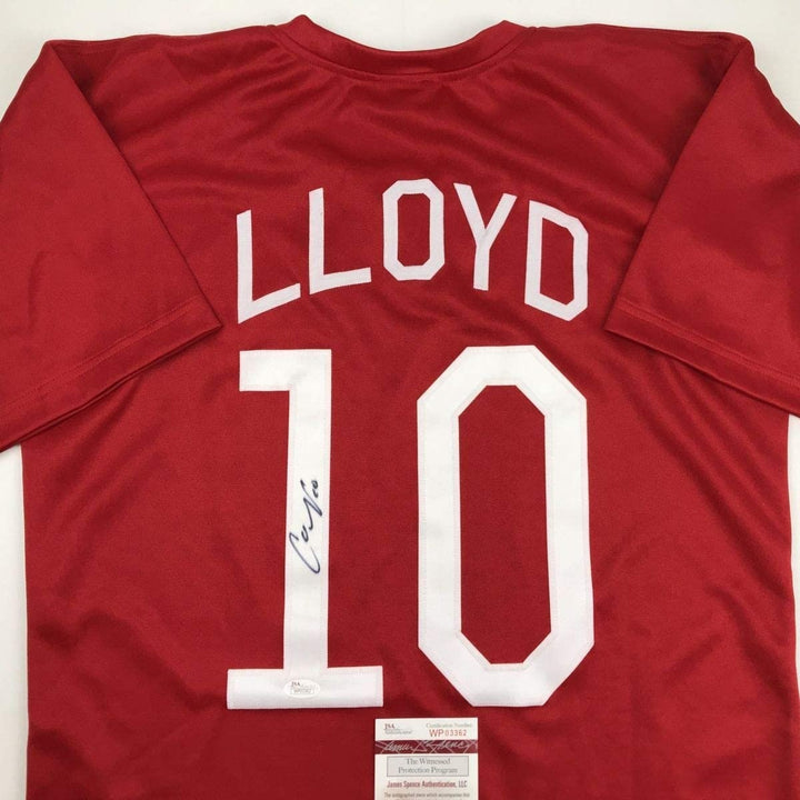 Autographed/Signed CARLI LLOYD Red Team USA USWNT Jersey JSA COA Auto