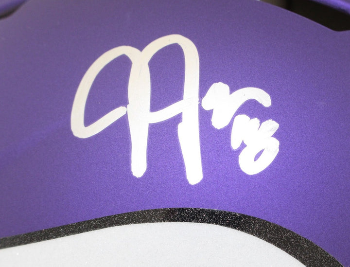 Justin Jefferson Autographed Minnesota Vikings Authentic Helmet Beckett W 57905