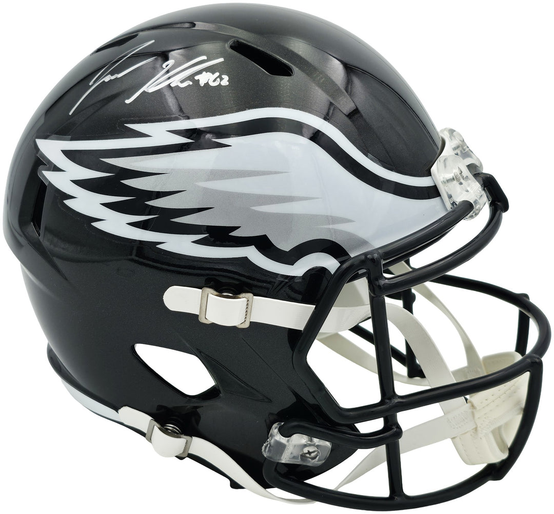 Jason Kelce Auto Eagles Black 2022 Alternate On-Field Full Sz Speed Rep Helmet