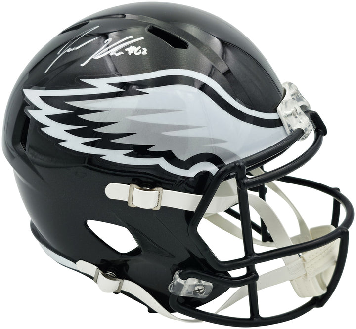 Jason Kelce Auto Eagles Black 2022 Alternate On-Field Full Sz Speed Rep Helmet