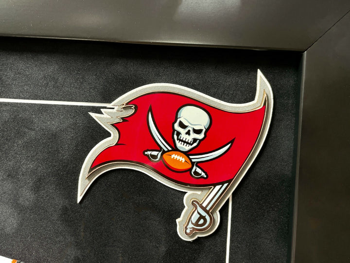 Tom Brady Autographed Tampa Bay Buccaneers Framed Jersey Red COA Fanatics Signed