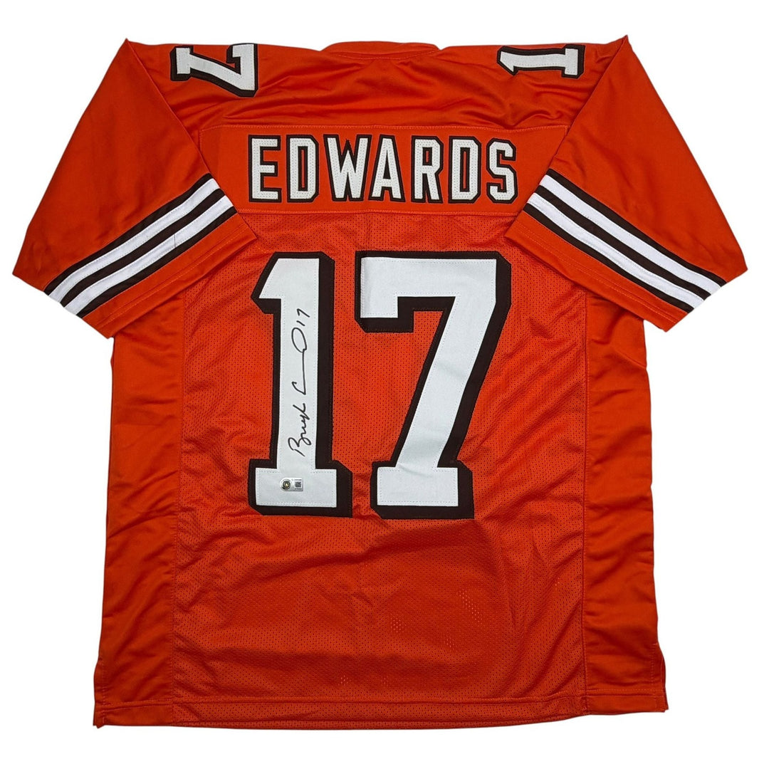 Autographed/Signed Braylon Edwards Cleveland Orange Jersey Beckett BAS COA