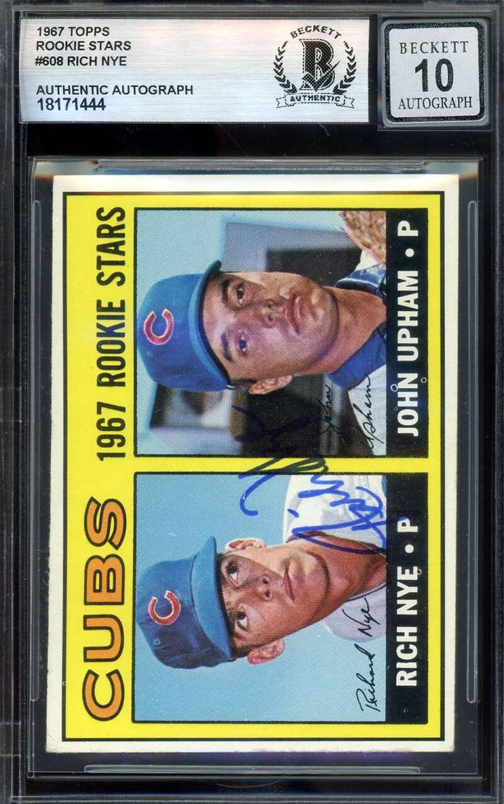 Rich Nye Gem Mint 10 Beckett BAS Signed 1967 Topps Rookie High Number Autograph
