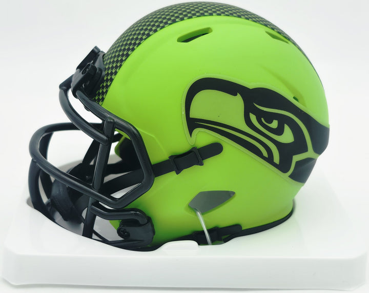 Byron Murphy II Signed Seahawks Rave Green Speed Mini Helmet (Smudged) MCS Holo