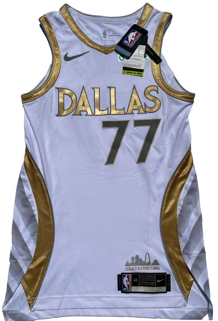 LUKA DONCIC SIGNED CITY EDITION MAVERICKS AUTHENTIC BASKETBALL JERSEY PSA/DNA