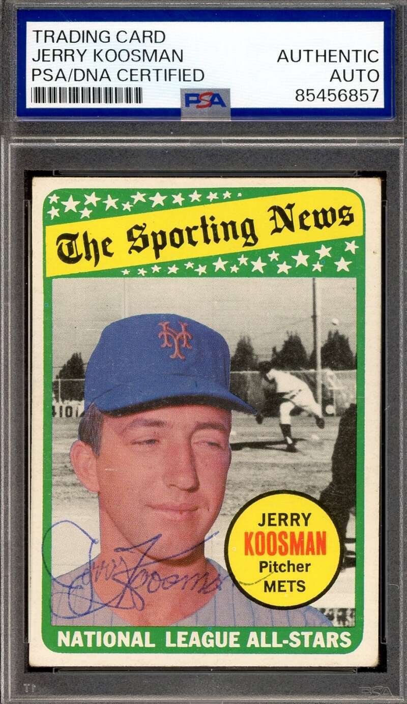 Jerry Koosman PSA DNA Vintage Signed 1969 Topps All Star Autograph