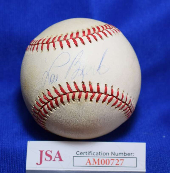 Lou Brock JSA COA Autograph National League Signed Baseball