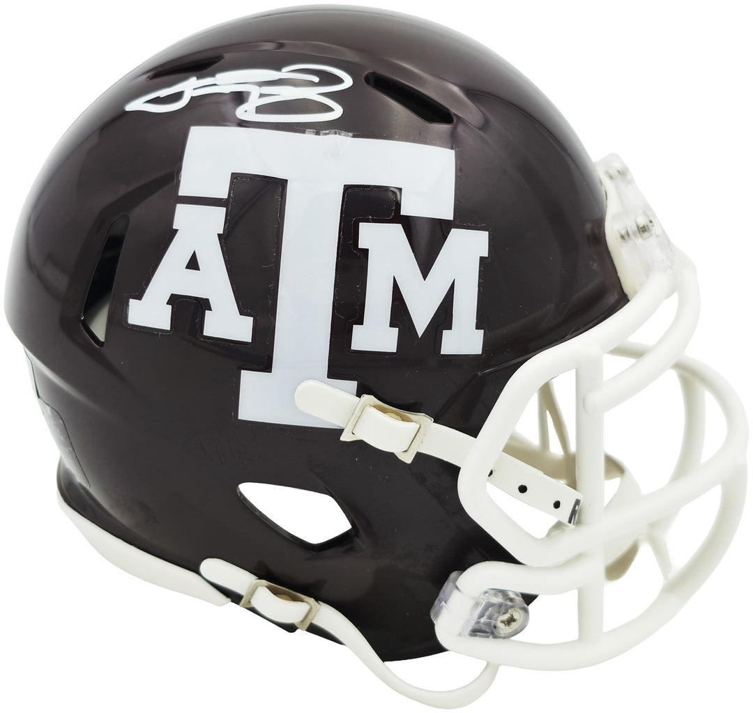 Johnny Manziel Signed Texas A&M Aggies Maroon Speed Mini Helmet Beckett Witness