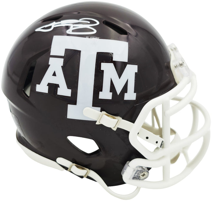 Johnny Manziel Signed Texas A&M Aggies Maroon Speed Mini Helmet Beckett Witness