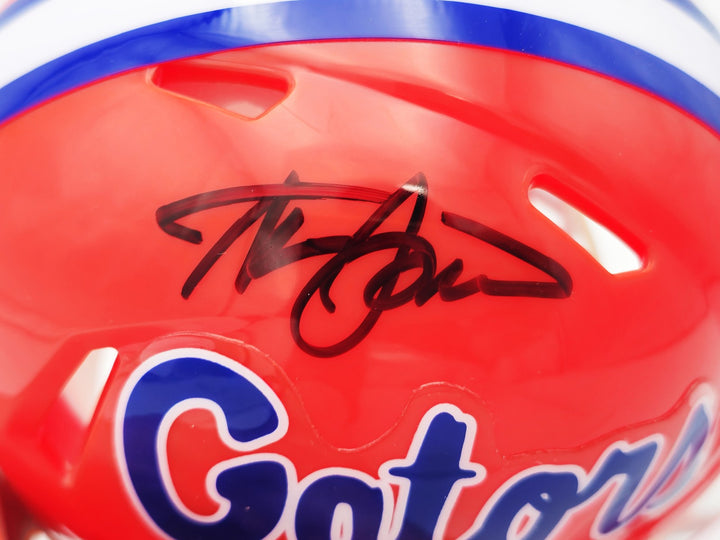 Steve Spurrier Auto Signed Florida Gators Orange Speed Mini Helmet Beckett Wit