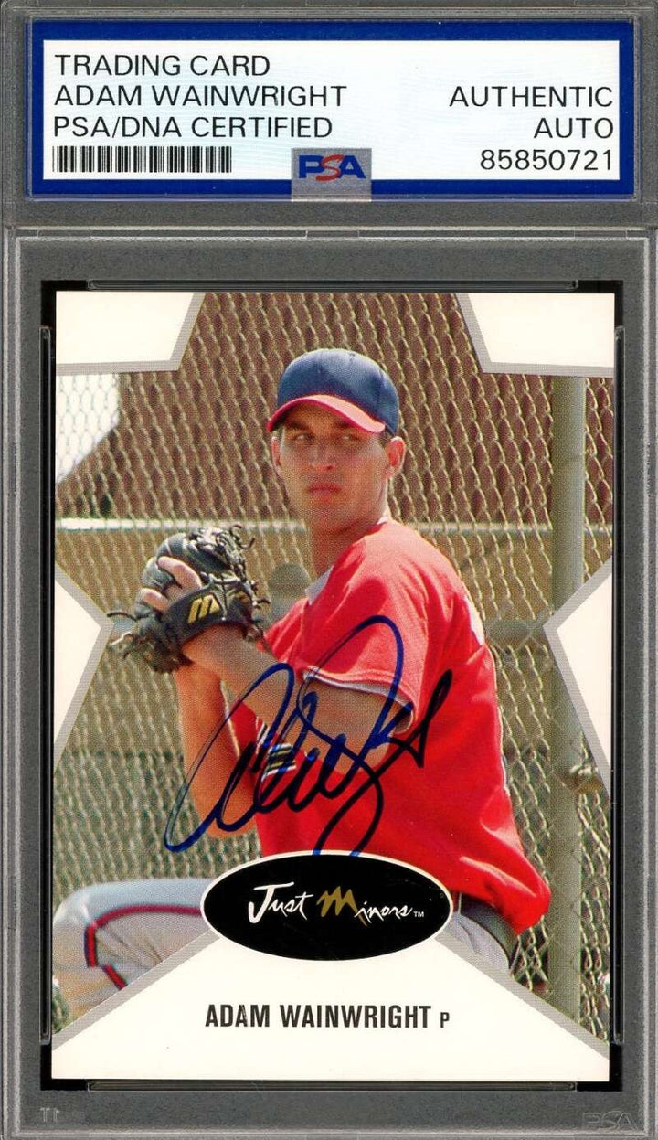 Adam Wainwright PSA DNA Signed 2003 Just Minors Rookie Autographed Cardinals