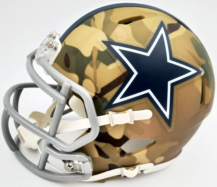Herschel Walker Signed Dallas Cowboys Camo Speed Mini Helmet Beckett BAS