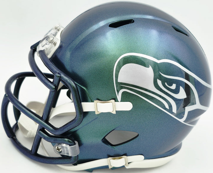 Abraham Abe Lucas Signed Seattle Seahawks Rivalries Speed Mini Helmet MCS Holo