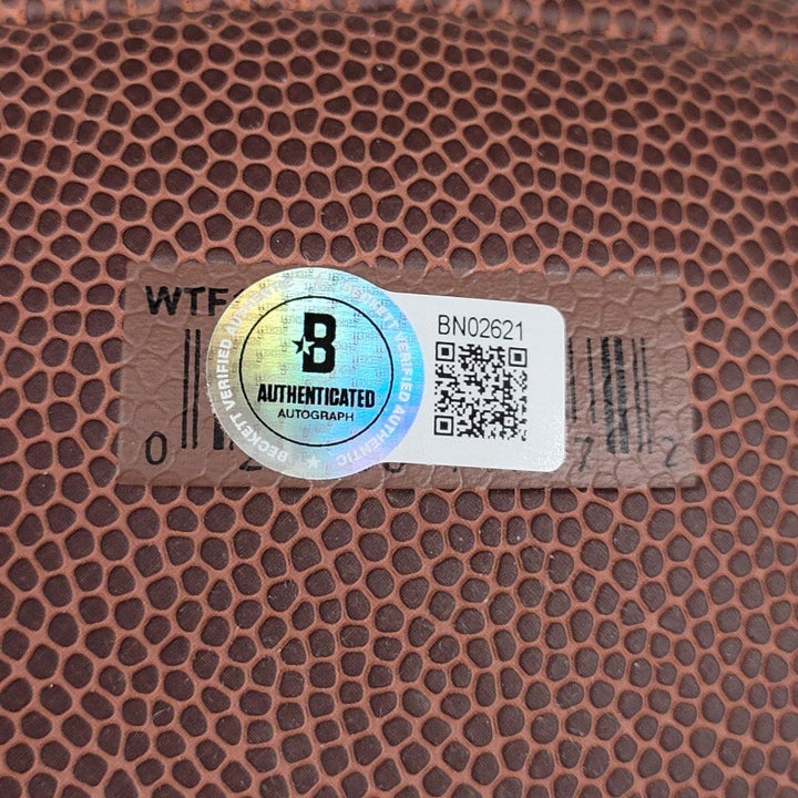 Justin Fields signed Wilson Super NFL Football Steelers autograph A~ Beckett BAS