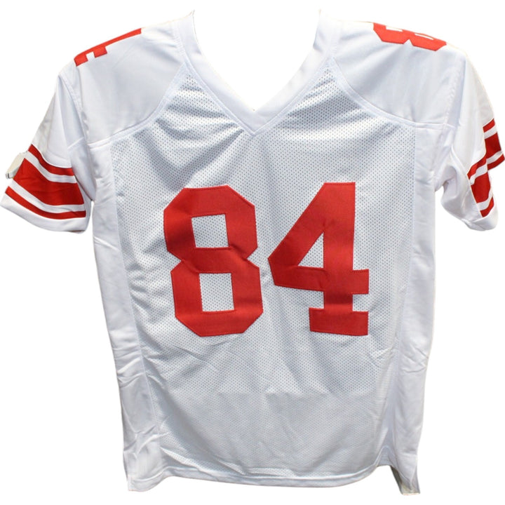Jalin Hyatt Autographed/Signed Pro Style White Jersey Beckett 42802