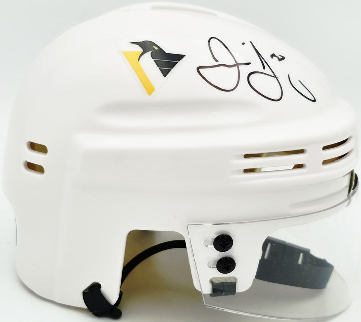 Jaromir Jagr Signed Pittsburgh Penguins White Mini Helmet JSA Witness