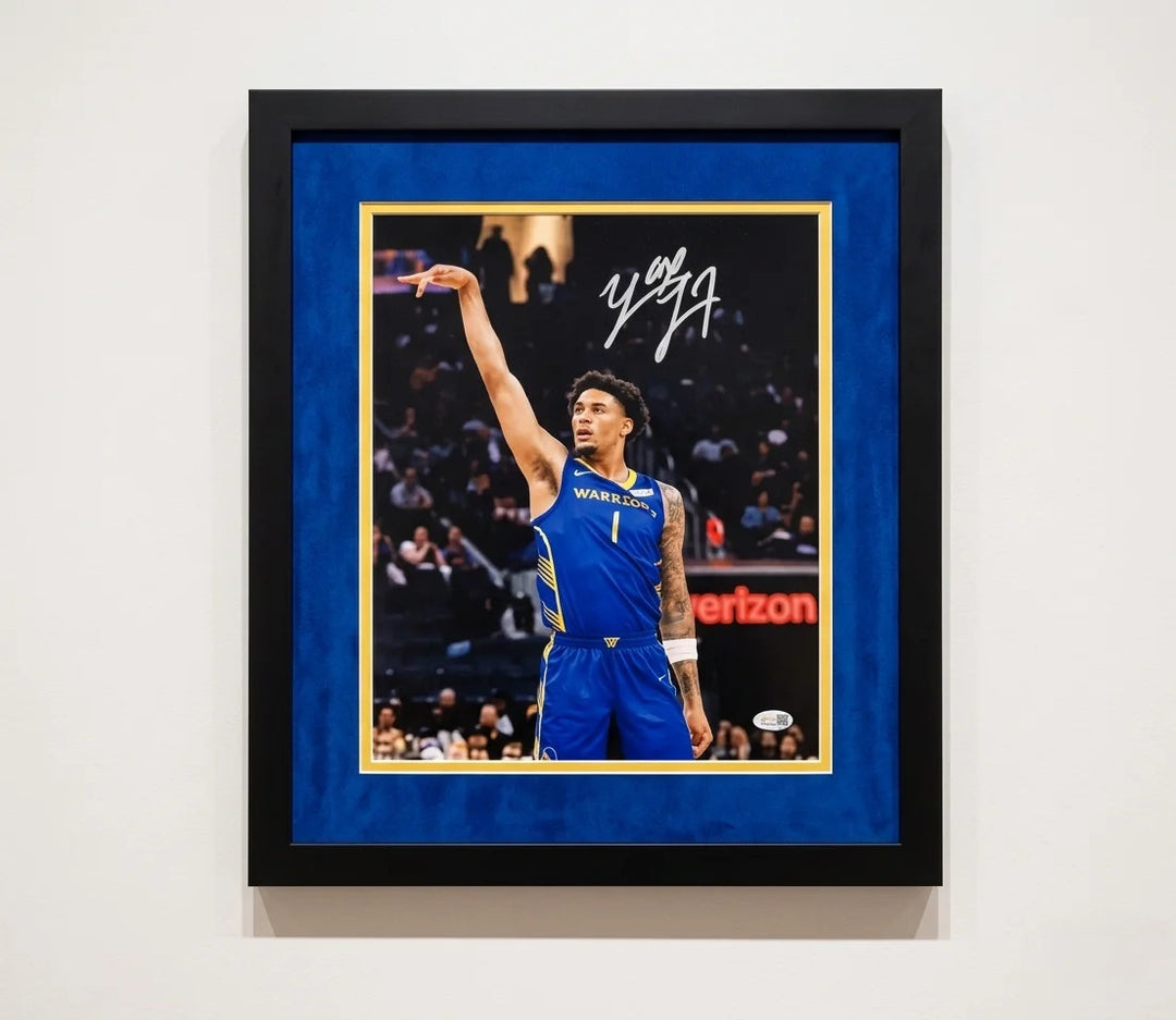 Yaxel Lendeborg Golden State Warriors Signed 11x14 Framed Display Photo JSA