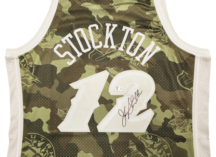 Jazz John Stockton Auto Green Auth Mitchell Ness 98 Swingman Ghost Jersey XL BAS