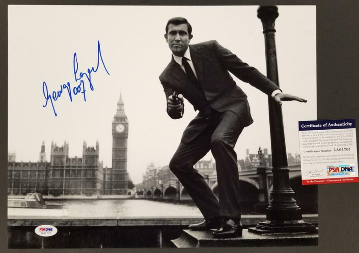 George Lazenby signed 007 James Bond 11x14 Photo #1 Autograph (A) ~ PSA COA