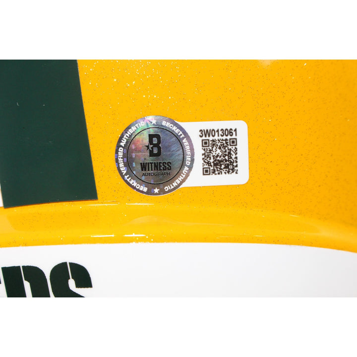 Sterling Sharpe Autographed Green Bay Packers F/S Helmet Beckett Witness 54972