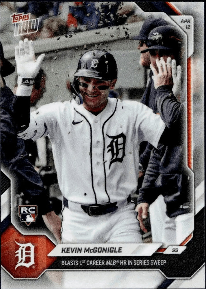 2026 Topps Now Kevin McGonigle #75SP Detroit Tigers Rookie RC Baseball Card