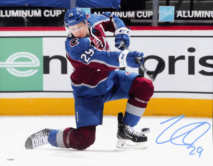 Nate MacKinnon Autographed/Signed Colorado Avalanche 8x10 Photo JSA 43467