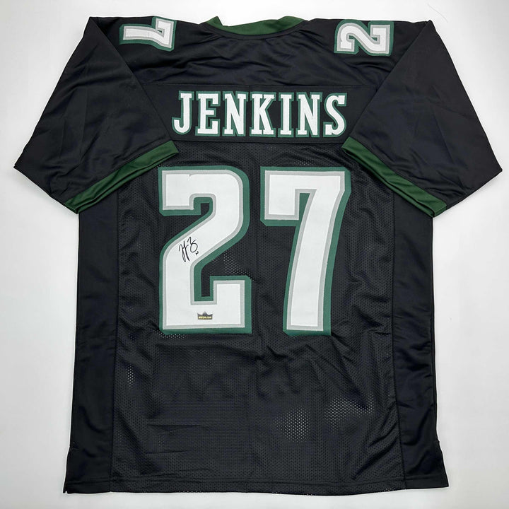 Facsimile Autographed Malcolm Jenkins Philadelphia Black Reprint Jersey Men's XL