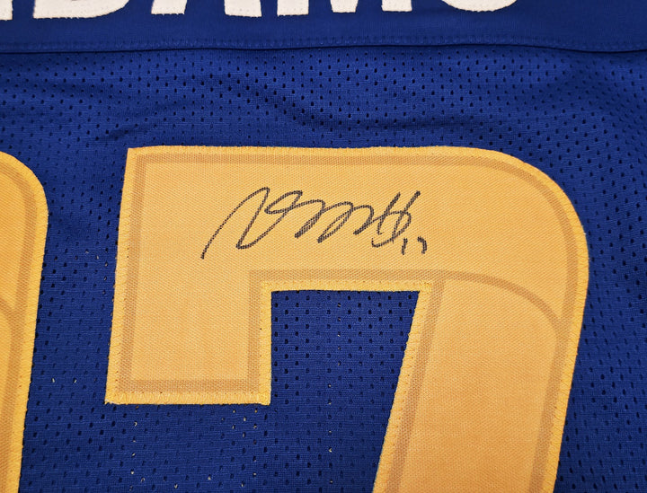 Los Angeles Rams Davante Adams Signed Blue Jersey Beckett Witness