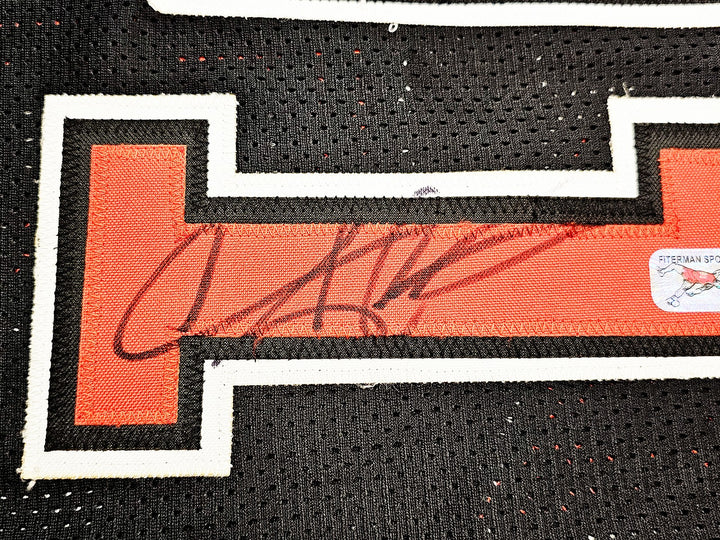 Chicago Bulls Dennis Rodman Signed Framed Black Jersey JSA