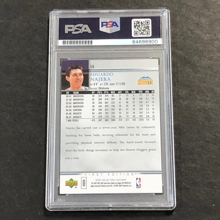 2006-07 Upper Deck First Addition #59 Eduardo Najera Signed AUTO PSA Slabbed Nug
