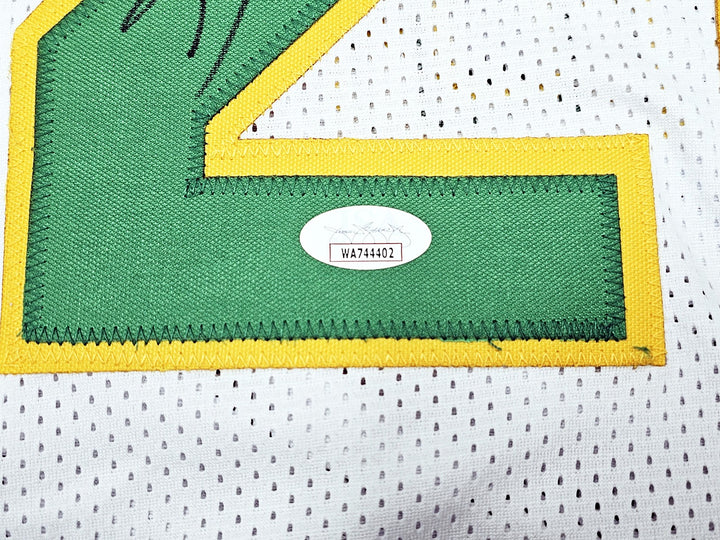 Seattle Supersonics Gary Payton Autographed Signed White Jersey JSA