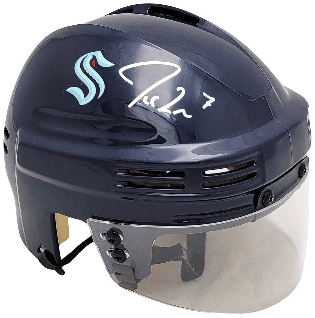 Jordan Eberle Autographed Signed Seattle Kraken Navy Mini Helmet Fanatics Holo