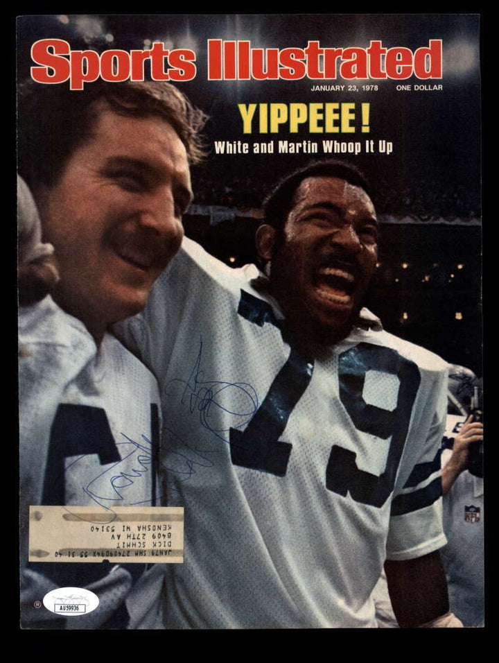 Randy White Harvey Martin JSA Autograph Vintage Signed 1978 SI Cover Cowboys