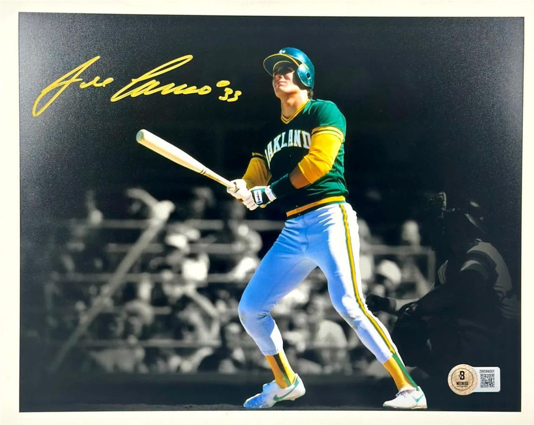 Jose Canseco signed Oakland A's 8x10 photo autograph ~ Beckett BAS Witness