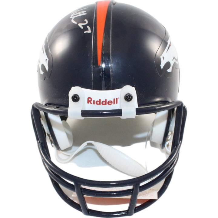 Darrent Williams Autographed Denver Broncos VSR4 Mini Helmet Beckett 44267