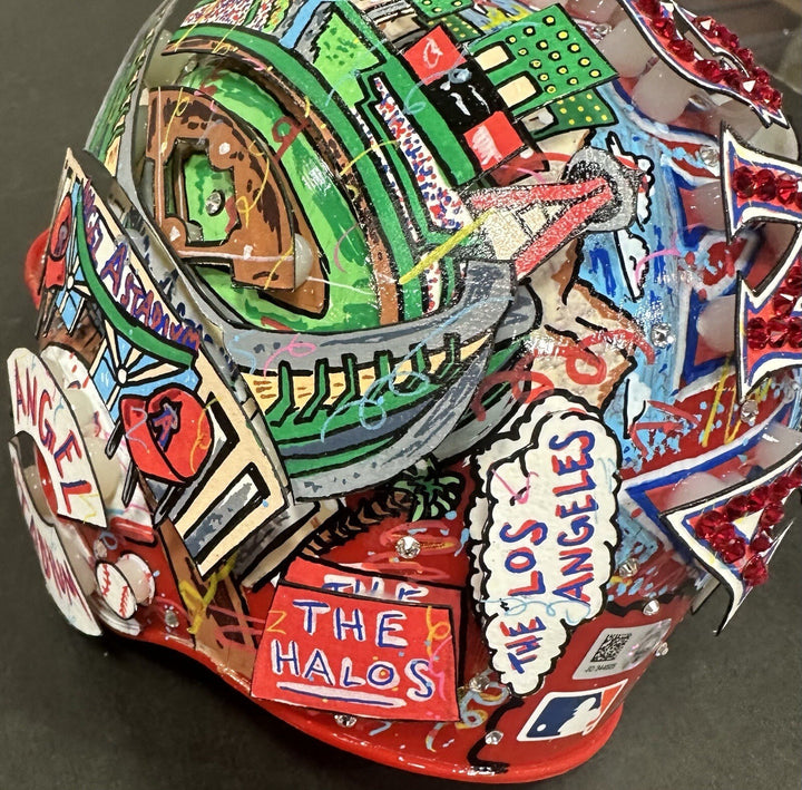 Mike Trout Signed Fazzino 3D Pop Art Angels Mini Helmet Kiiiiid /27 Auto MLB COA