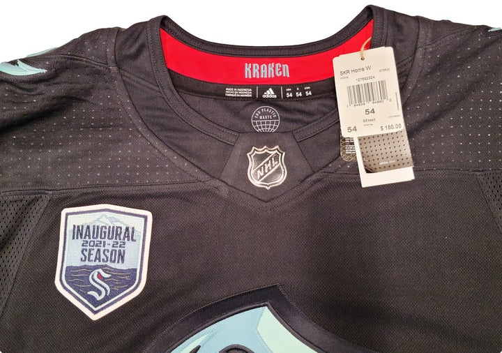 Kraken Matty Beniers Auto Blue Adidas Jersey Inaugural 1st Draft Pick Fanatics
