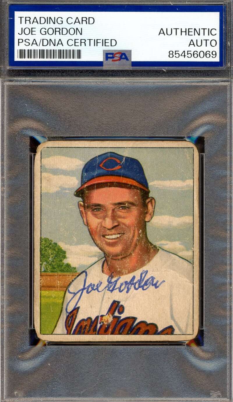 Joe Gordon PSA DNA Signed 1950 Bowman Autograph