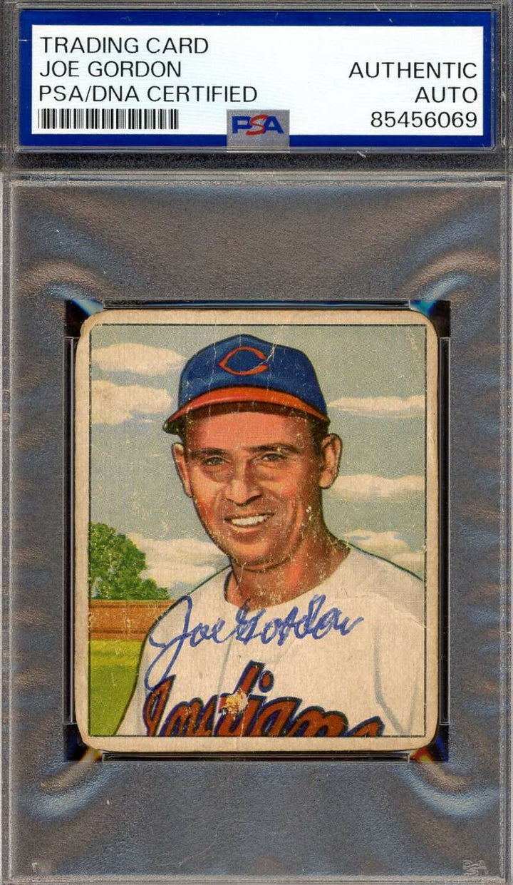 Joe Gordon PSA DNA Signed 1950 Bowman Autograph