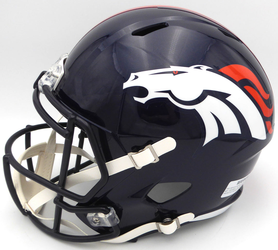Russell Wilson Auto Signed Blue Full Size Replica Helmet Broncos Fanatics Holo