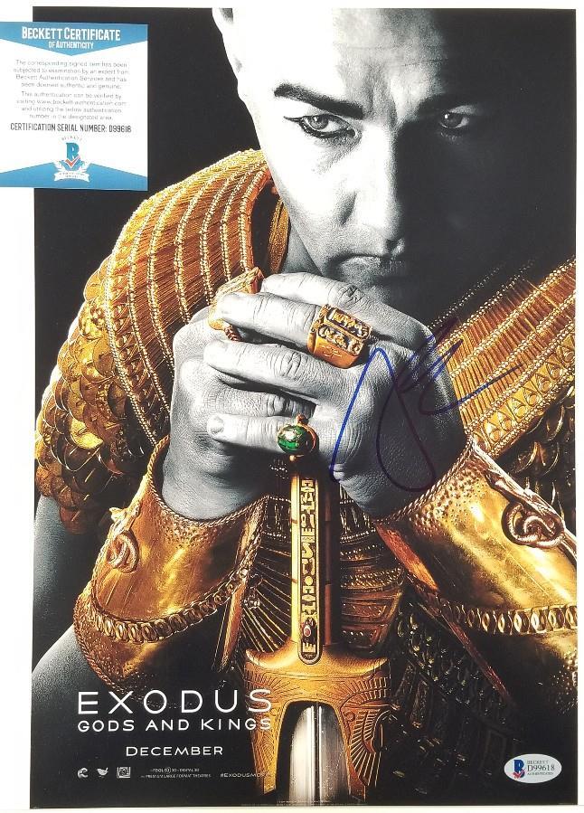JOEL EDGERTON Signed EXODUS Gods and Kings 11x17 Poster Auto ~ Beckett BAS COA