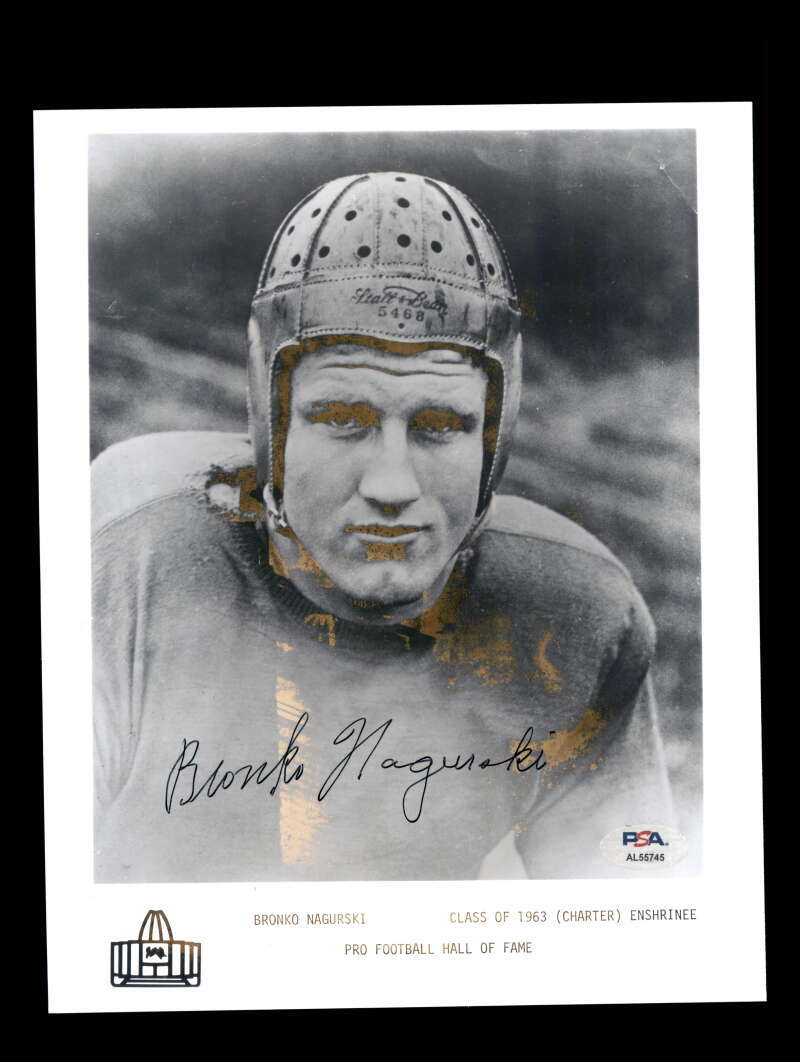 Bronko Nagurski PSA DNA Signed Coa 8x10 Autograph Photo