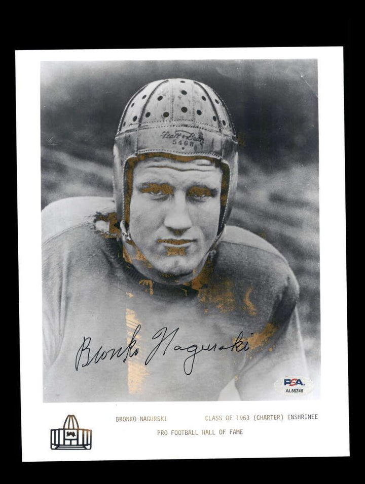 Bronko Nagurski PSA DNA Signed Coa 8x10 Autograph Photo