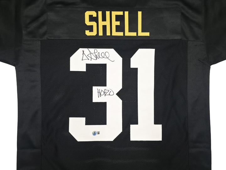 Pittsburgh Steelers Donnie Shell Signed Black Jersey "HOF 20" Beckett Witness