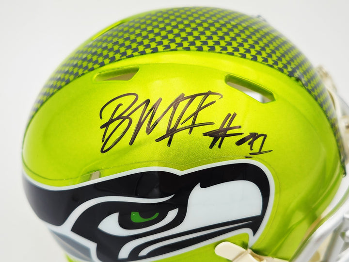 Byron Murphy II Signed Seattle Seahawks Flash Green Speed Mini Helmet MCS Holo