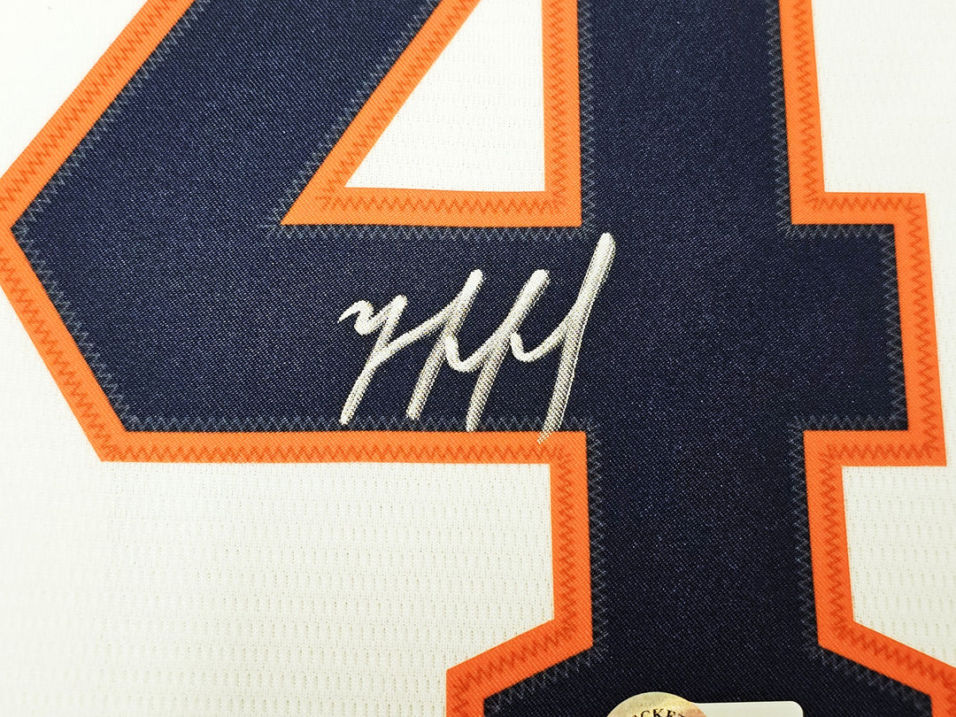 Houston Astros Yordan Alvarez Signed White Nike Jersey Size XL Beckett Wit