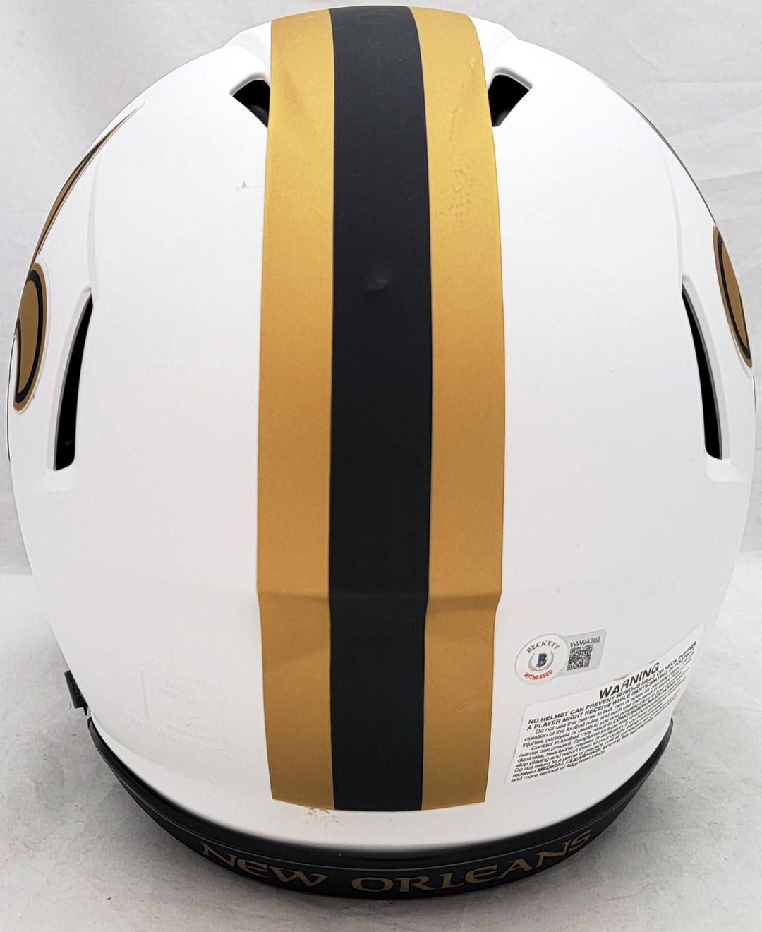 Jameis Winston Auto Saints Lunar Eclipse White Full Size Auth Helmet Who Dat BAS